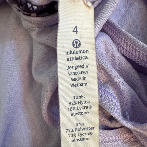 LULULEMON Nouveau No Limits Purple
Workout/Gym Tank Top w/Built in bra size 4 - Picture 7 of 8